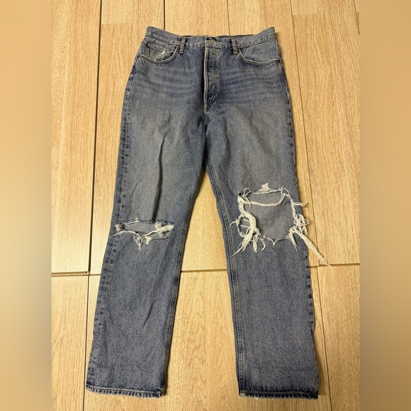 Agolde 90’s Pinch Waist Distressed Jean - Picture 2 of 7